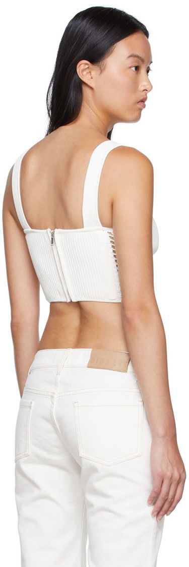 Majica brez rokavov Dion Lee Recycled Viscose Tank Top with Lace Up Bela | A7568S22, 2