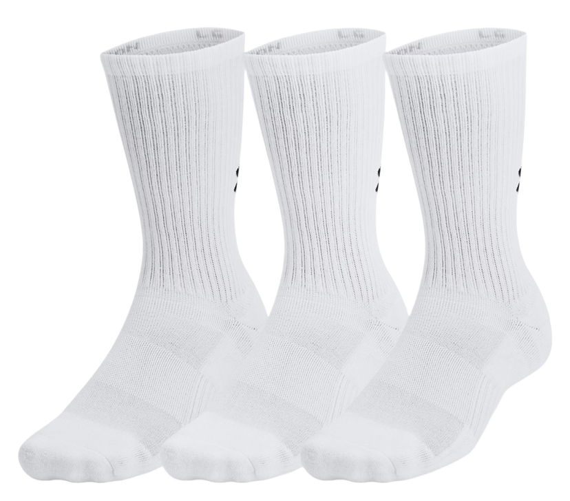 Nogavice Under Armour Under Armour TC 3pk Crew Socks Bela | 1386311-100