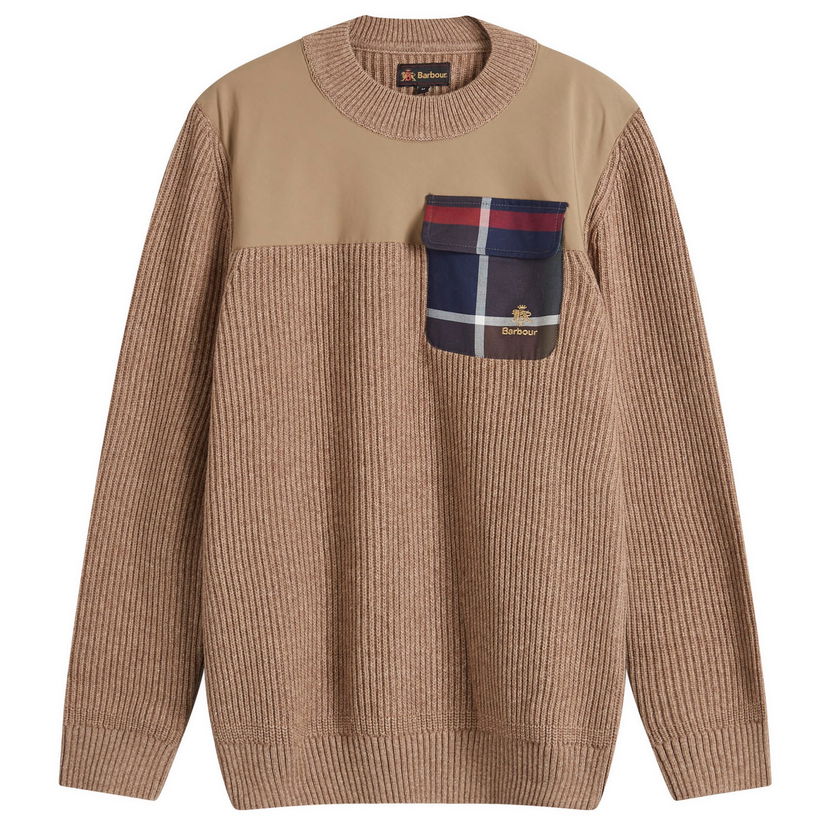 Pleteni pulover Barbour Baracuta Miller Crew Knit Jumper Rjava | MKN1614TA71