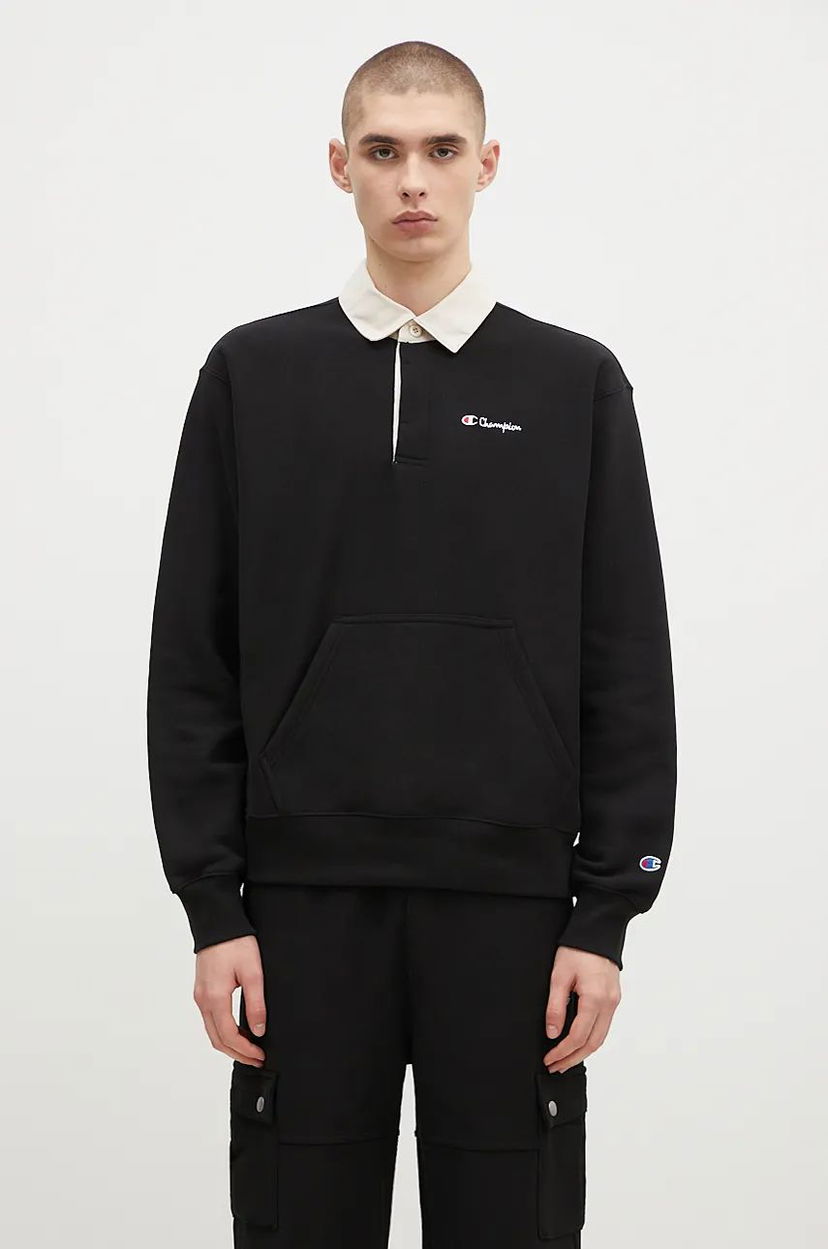 Pulover Champion Polo Neck Sweatshirt Črna | 220708