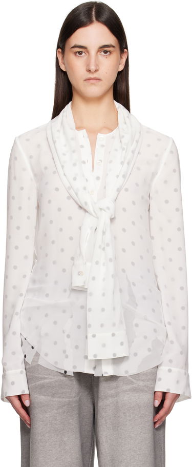 Srajce Acne Studios Acne Studios Layered Polka Dot Blouse Bela | AC0721-, 0