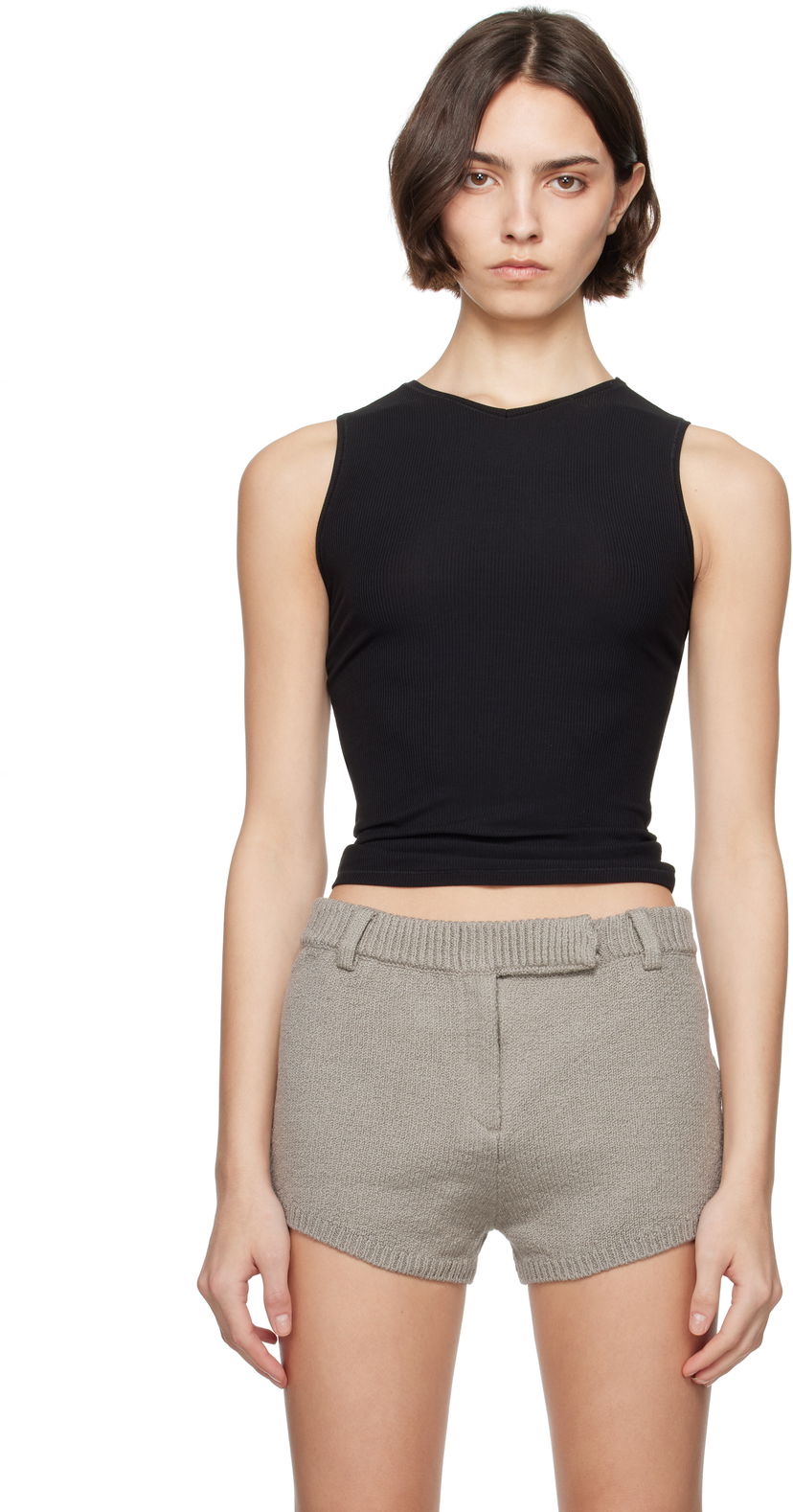 Kratke hlače SKIMS SKIMS Soft Lounge V Neck Tank Top Črna | SL-TNK-7651W