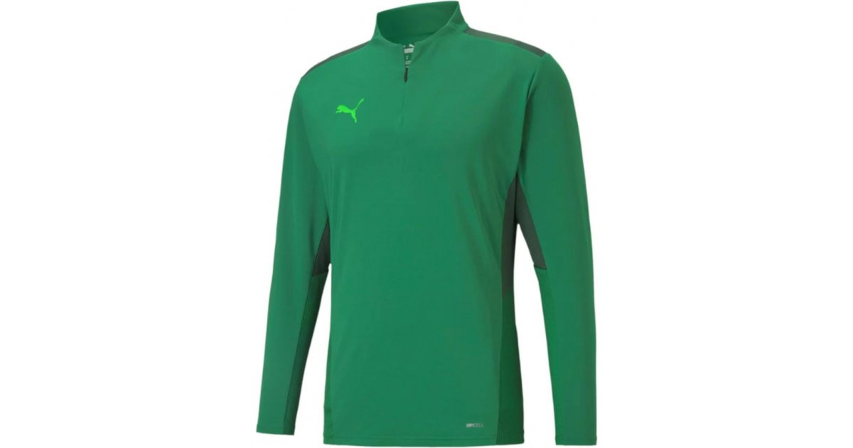 Pulover Puma teamCUP 1/4 Zip Sweatshirt Zelena | 65672805, 1