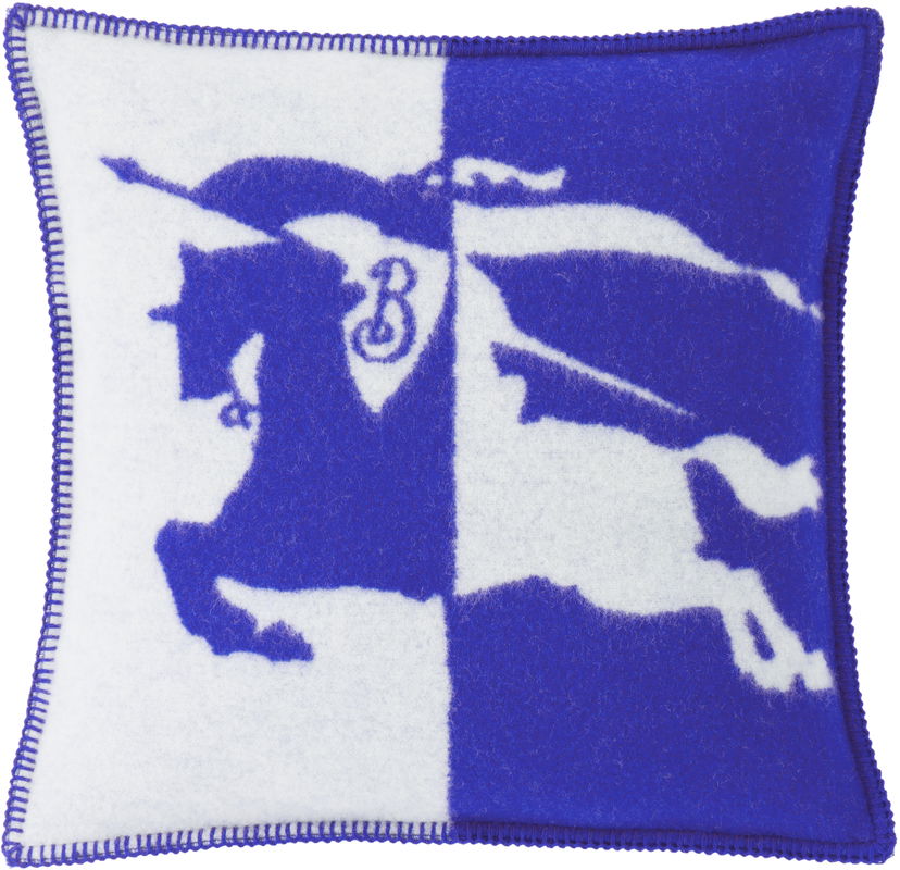 Home decor Burberry Burberry EKD Wool Equestrian Knight Decorative Pillow Modra | 8076989