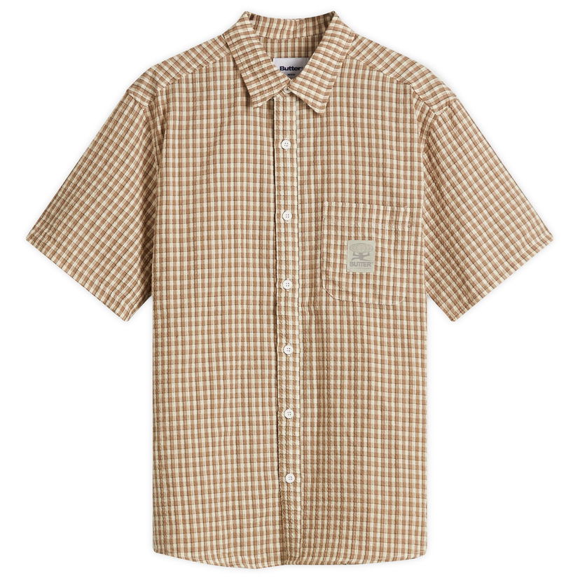 Srajce Butter Goods Equipment Short Sleeve Shirt, Size Large Rjava | BG251402-NTL