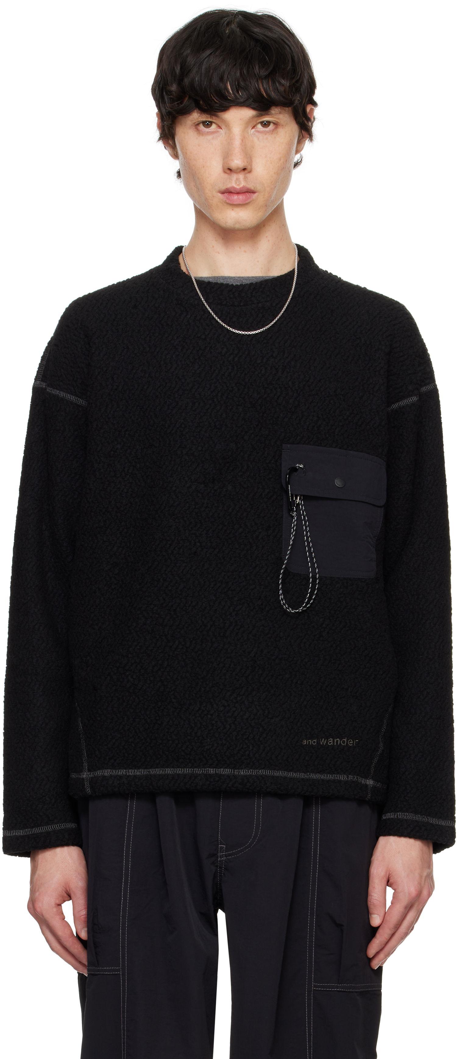 Pleteni pulover and wander Crewneck Sweater Črna | 5744284147, 0