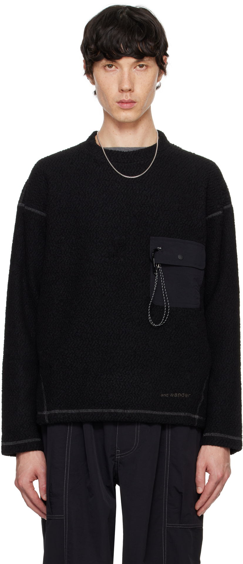 Pleteni pulover and wander Crewneck Sweater Črna | 5744284147