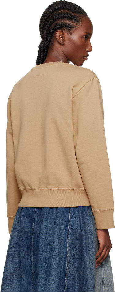 Pulover Maison Margiela MM6 Maison Margiela Printed-Logo Sweatshirt Bež | S52GU0248 M25025, 2