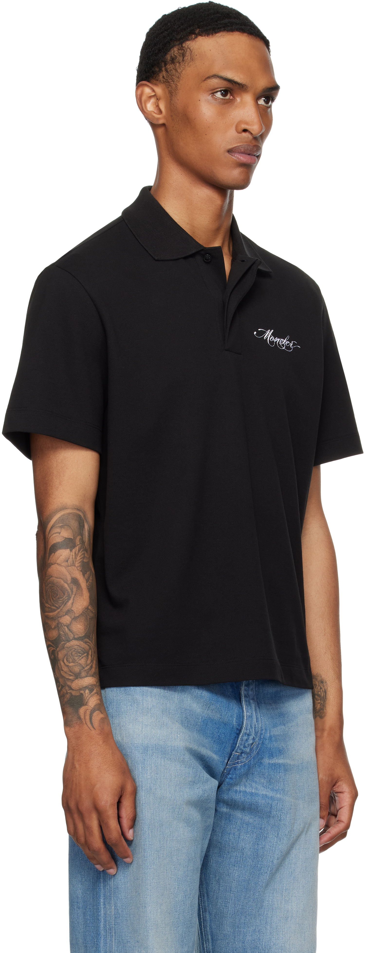 Polo majica Moncler Moncler Archivio Creativo Polo Črna | K20918A0001089A16, 1