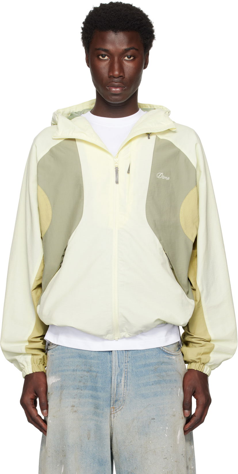 Vetrovka Dime Dime Tech Windbreaker Jacket Rumena | DIMESU253WHT