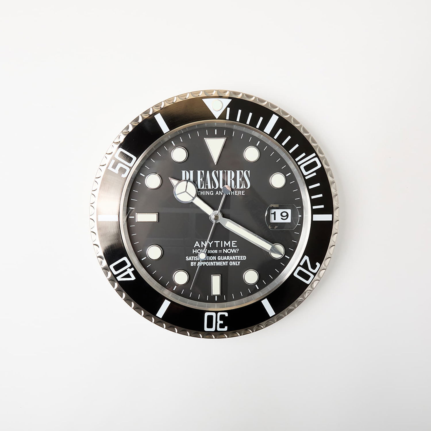 Ure Pleasures Anytime Wall Clock Črna | P25SP051 BLACK, 0