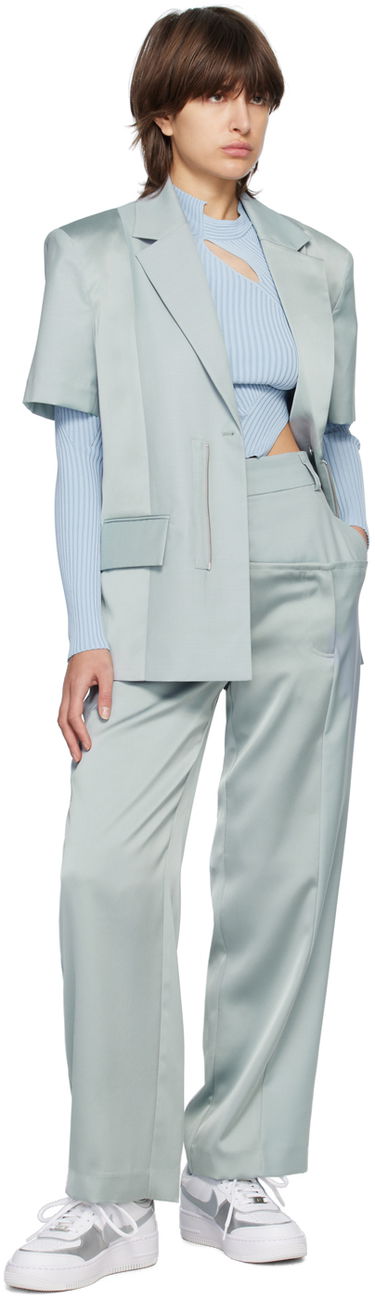 Hlače Feng Chen Wang Feng Chen Wang Paneled Trousers Modra | FWS15TR14, 3