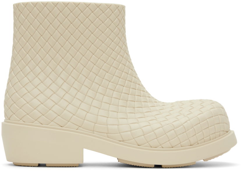 Oblačila Bottega Veneta Bottega Veneta Fireman Ankle Boots Bež | 764422 V3OE0