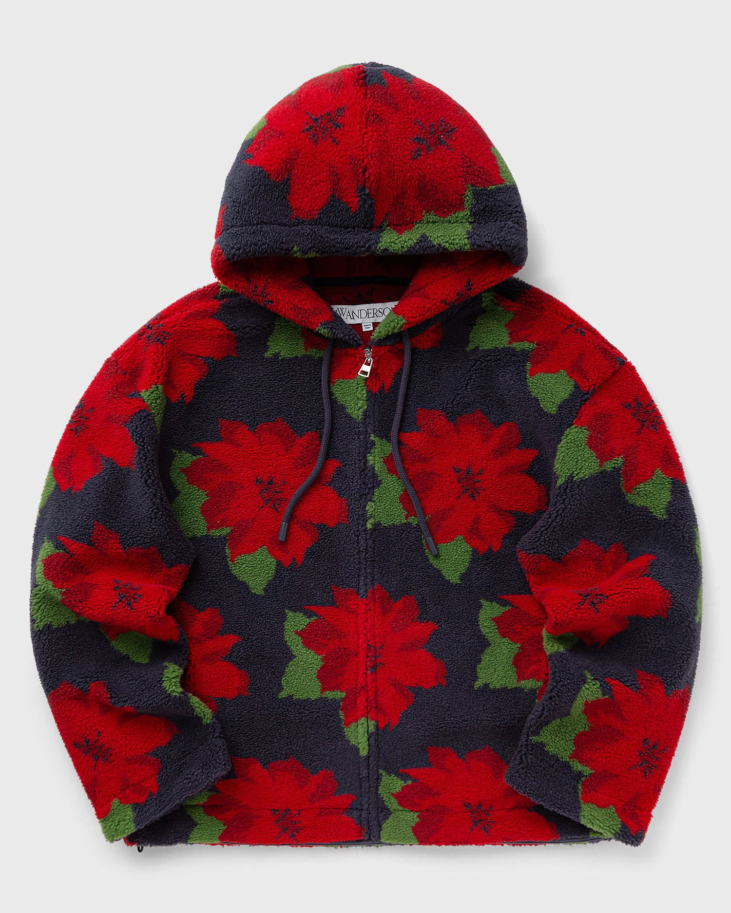 Jakna JW Anderson JWA FLEECE HOODED JACKET Rdeča | JK0324-PG1586-888, 0