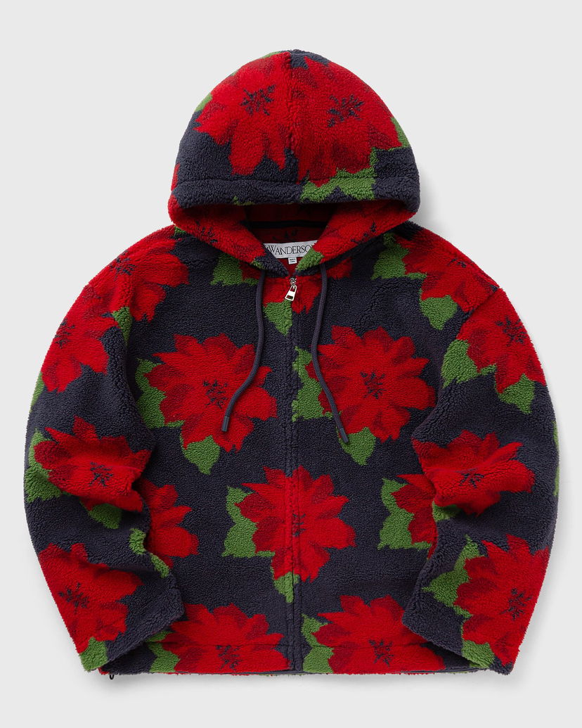 Jakna JW Anderson JWA FLEECE HOODED JACKET Rdeča | JK0324-PG1586-888