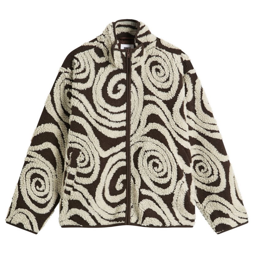 Jakna OBEY Swirls Jacquard Zip Jacket Večbarvna | 221800445-BWM