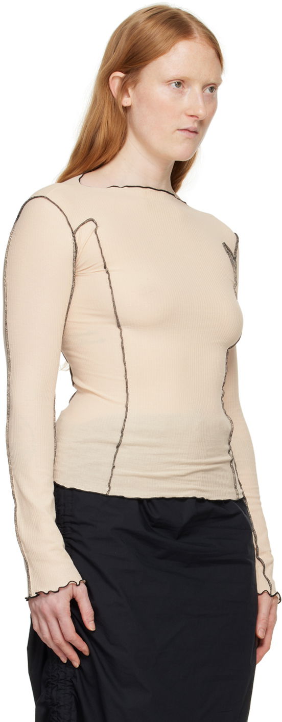 Majica Baserange Long Sleeve T-Shirt Bež | TTML-RB-SU24, 1