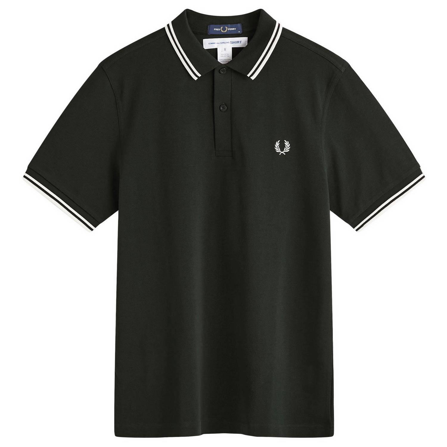 Polo majica Comme des Garçons Polo Shirt Tipped Back Print Zelena | FN-T502-2, 0