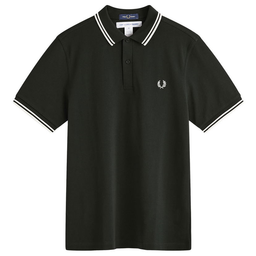 Polo majica Comme des Garçons Polo Shirt Tipped Back Print Zelena | FN-T502-2