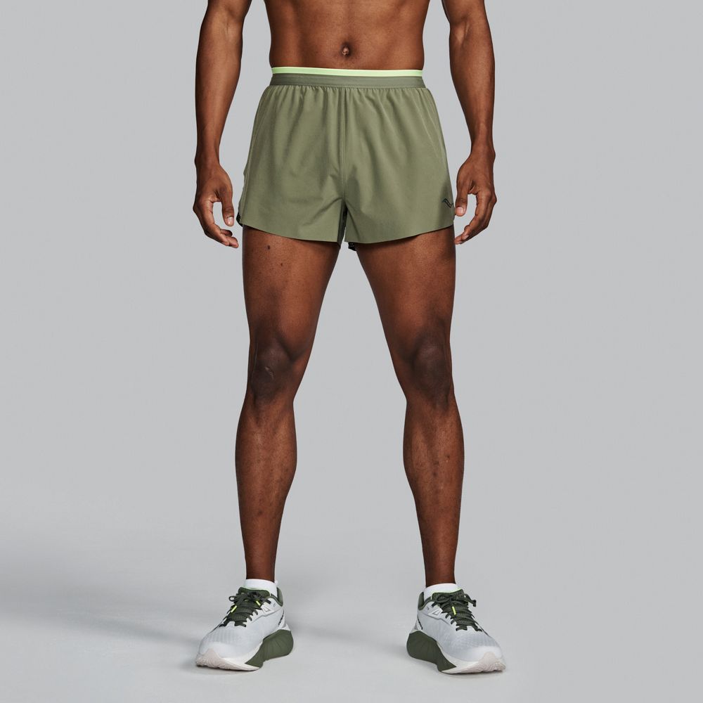 Kratke hlače Saucony Saucony Endorphin Split Running Shorts Zelena | SAM800385-OV, 0