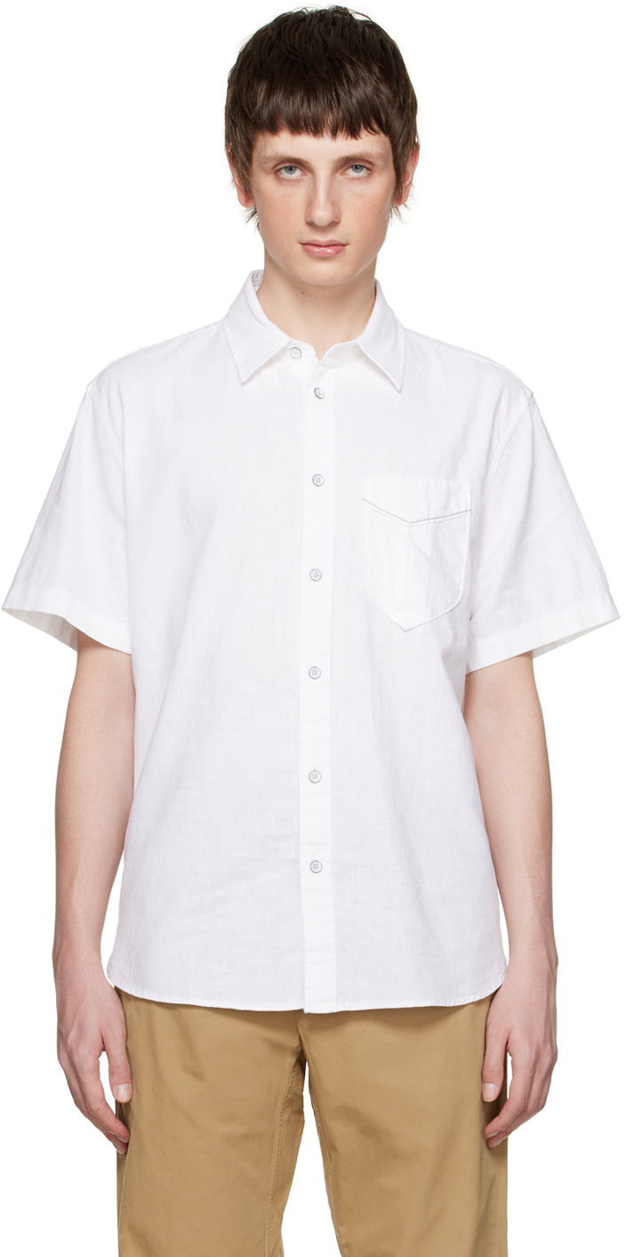 Srajce rag & bone Rag & Bone Arrow Short Sleeve Shirt Bela | MBW23PA412CHML