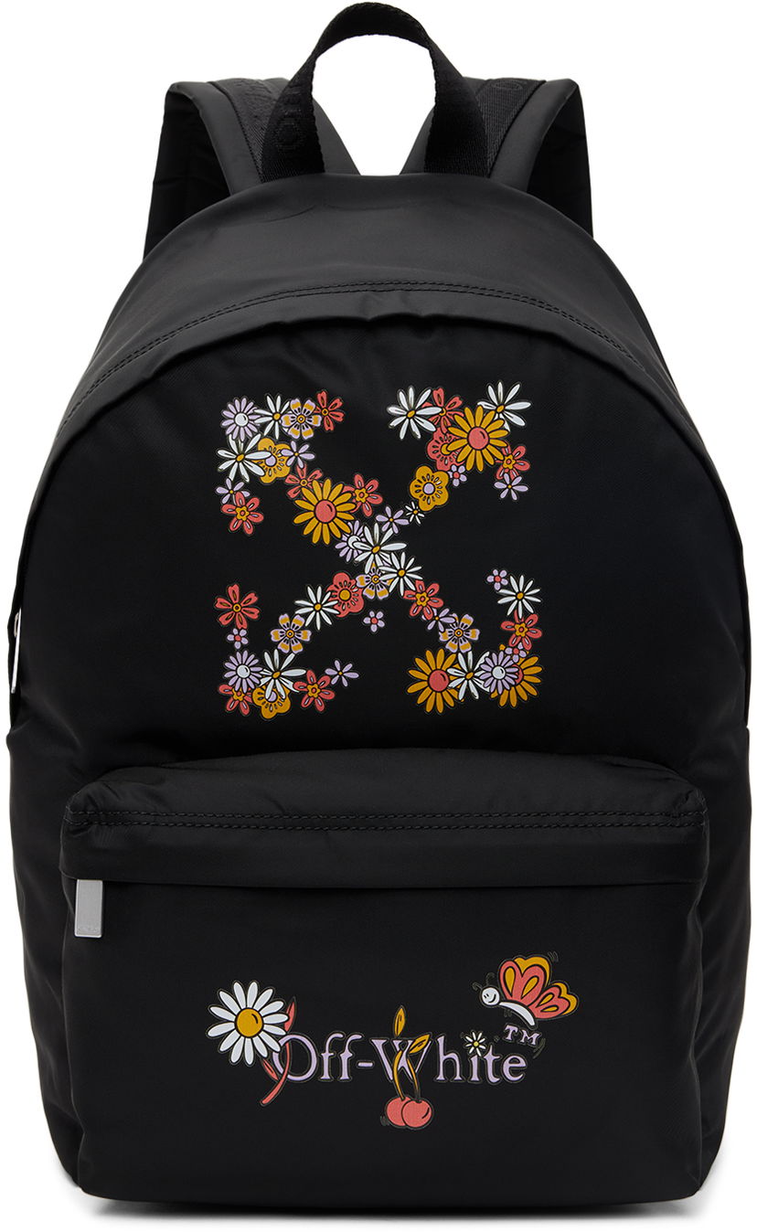 Nahrbtnik Off-White Off-White Funny Flowers Backpack Črna | OGNB001S24FAB0011084
