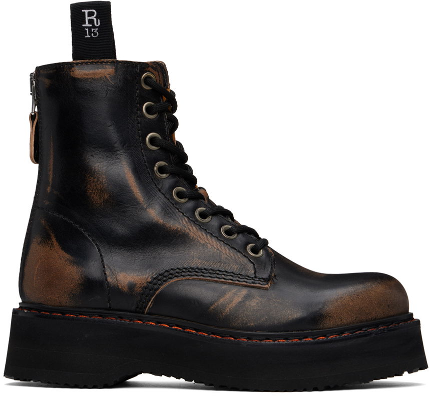 Oblačila R13 R13 Single Stack Boots Črna | R13WS025-R01, 0