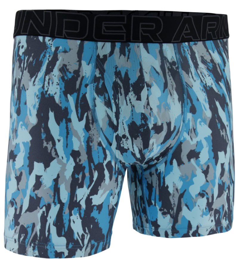 Boksarice Under Armour Under Armour UA Performance Tech Print 6-Inch Boxer Briefs Modra | 1383875-494