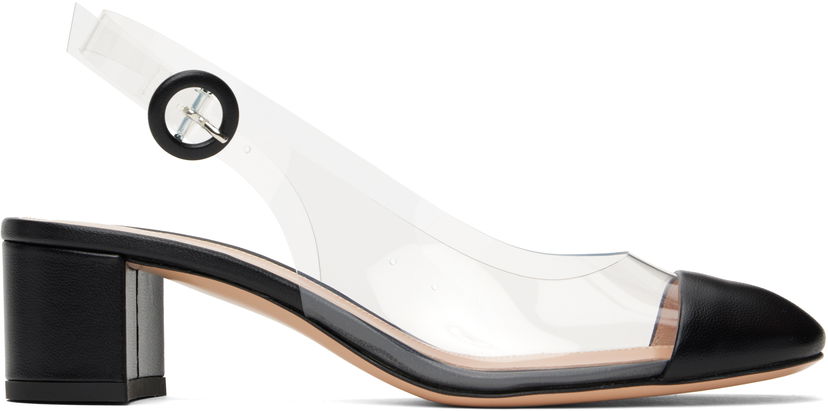 Superge in čevlji Gianvito Rossi Gianvito Rossi Nappa Soft Glass Slingback Heels Črna | G95568-45RIC-NOG