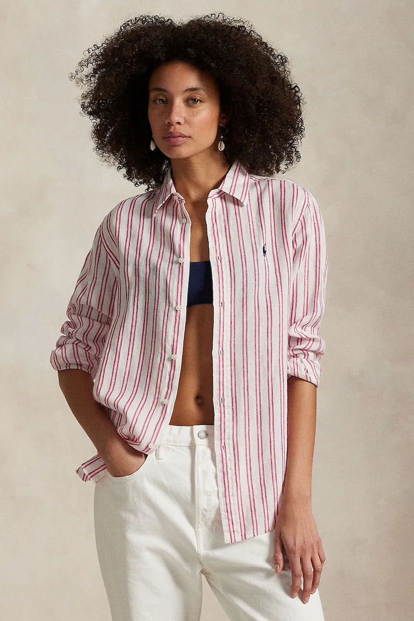 Srajce Polo by Ralph Lauren Polo Ralph Lauren Linen Shirt, Regular Fit Roza | 211970691