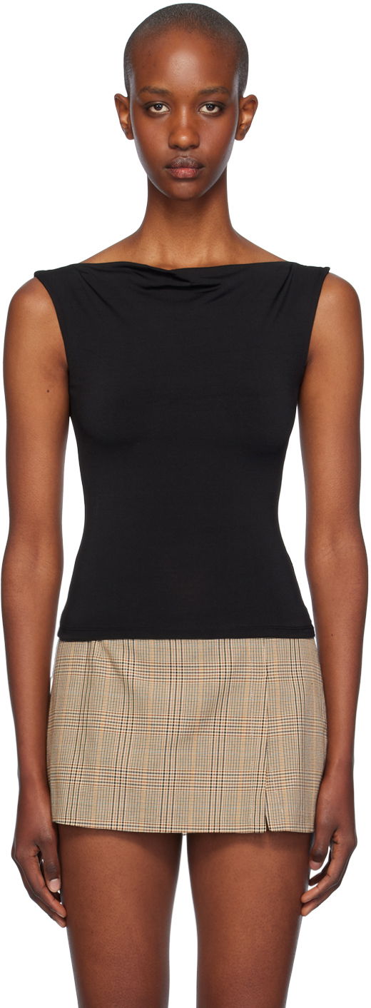 Krila Miaou Miaou Lani Cowl Neck Tank Top Bež | 7114VISBLK