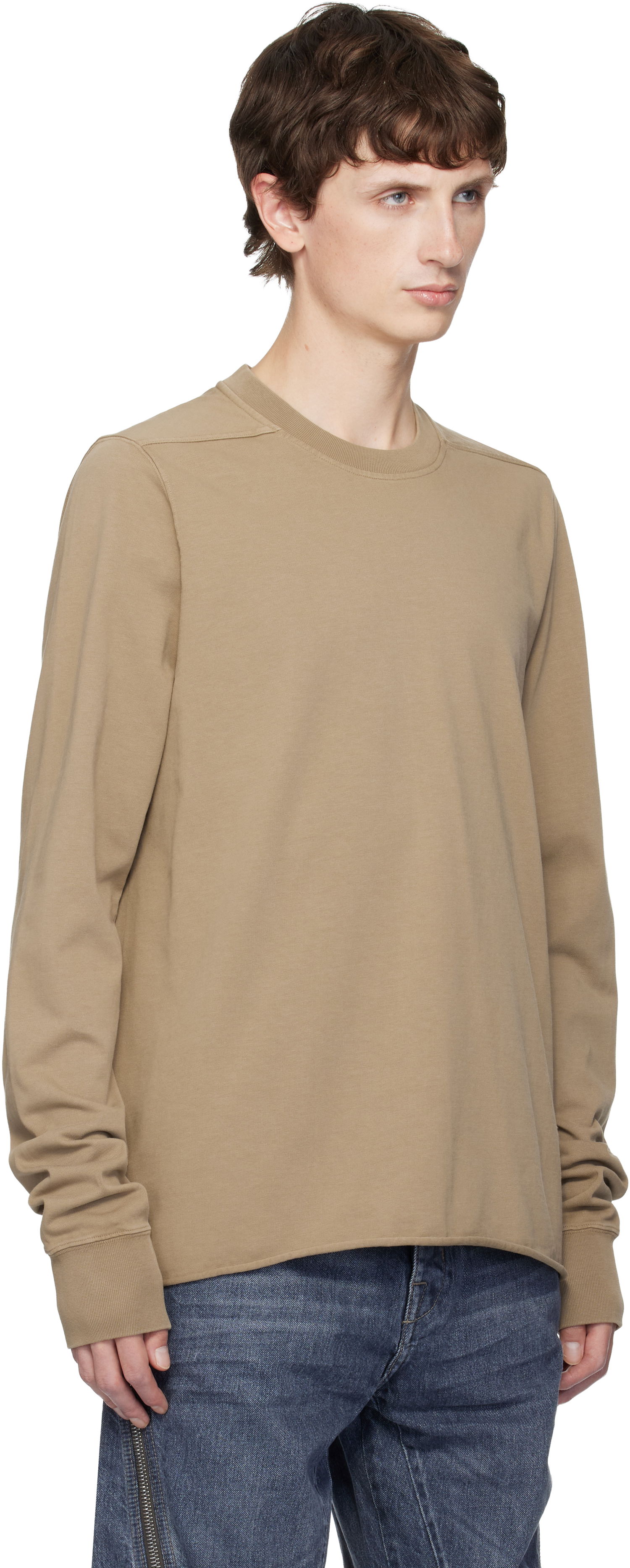 Pulover Rick Owens DRKSHDW Concordians Crewneck Sweatshirt Bež | DU02E7279 RIGP, 1