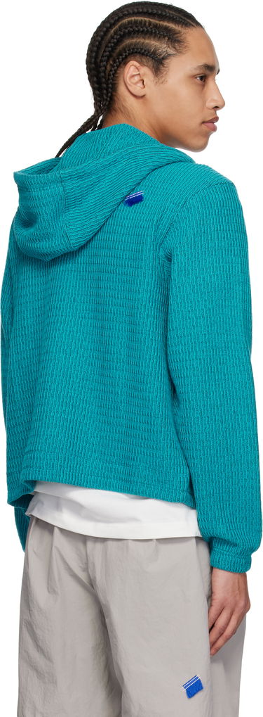 Pleteni pulover ADER ERROR ADER error Lunel Zip-Up Hoodie Turkizna | BO01SSHD0401TQ, 2