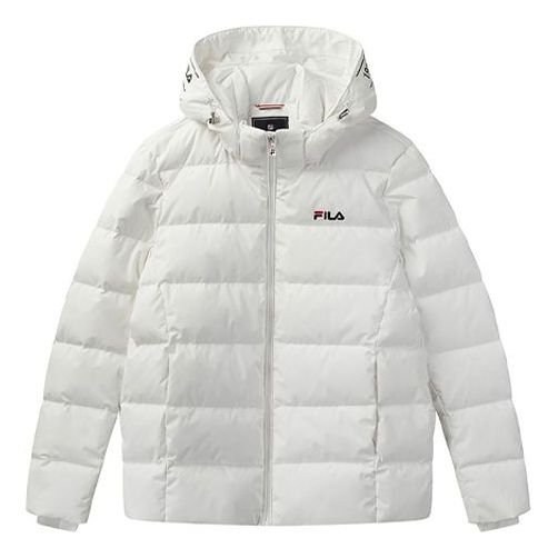 Puhovka FILA Stay Warm Hooded Down Jacket Bela | F61M048921F-WT