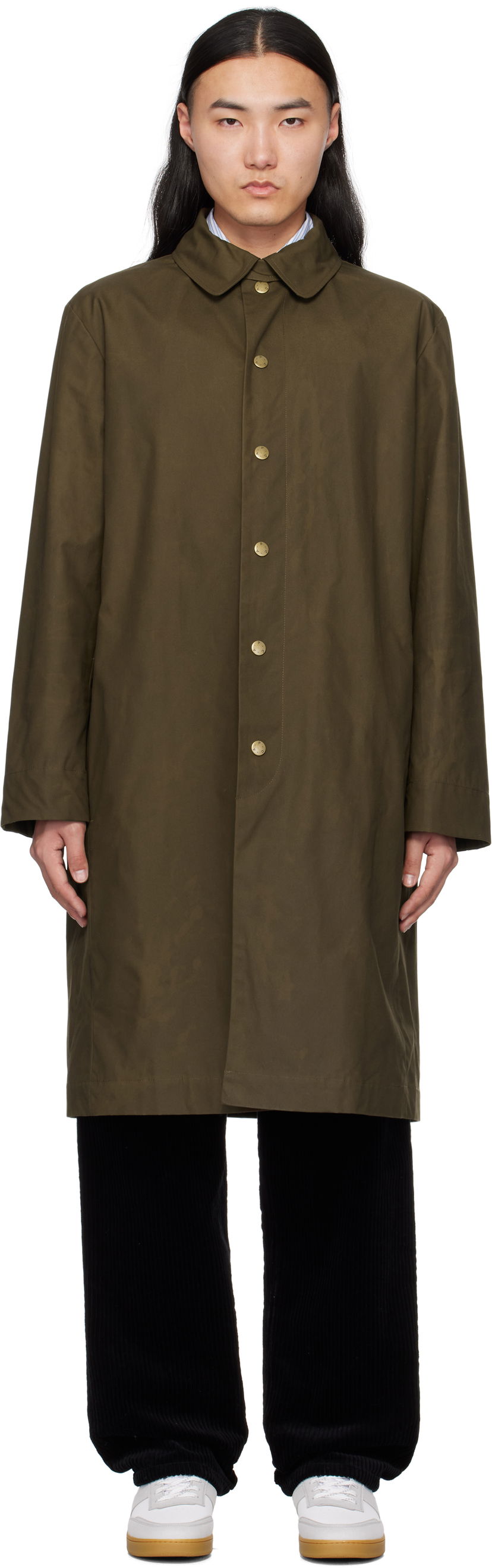 Plašči A.P.C. A.P.C. Arthur Mac Coat Zelena | COERC-H01535