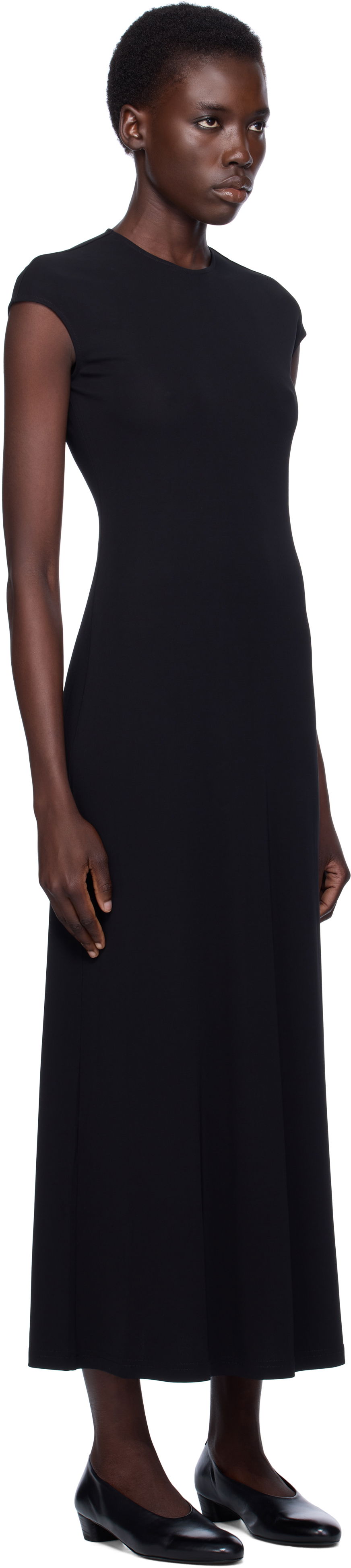 Obleke TOTEME TOTEME Everyday Midi Dress Črna | 252-WRD0188-FB0162, 1
