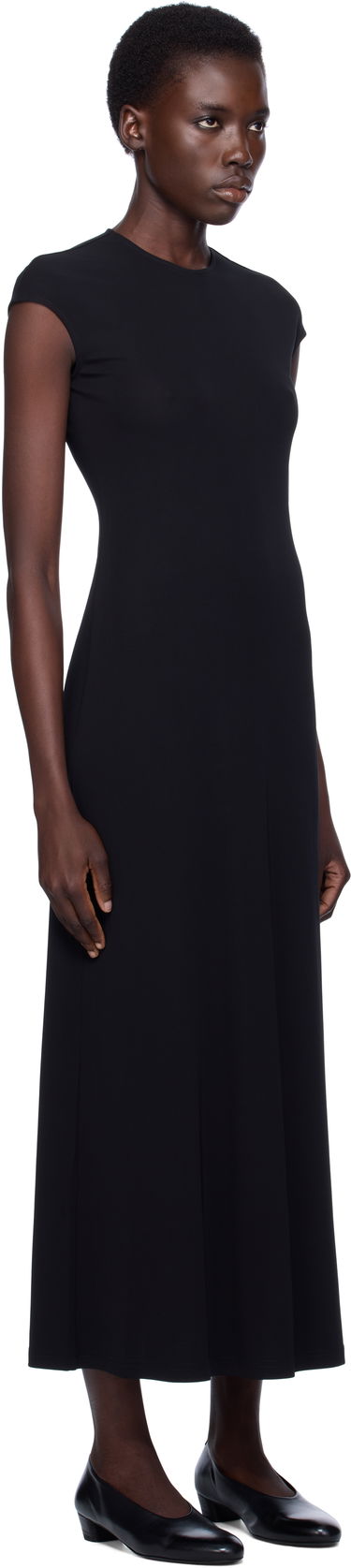 Obleke TOTEME TOTEME Everyday Midi Dress Črna | 252-WRD0188-FB0162, 1