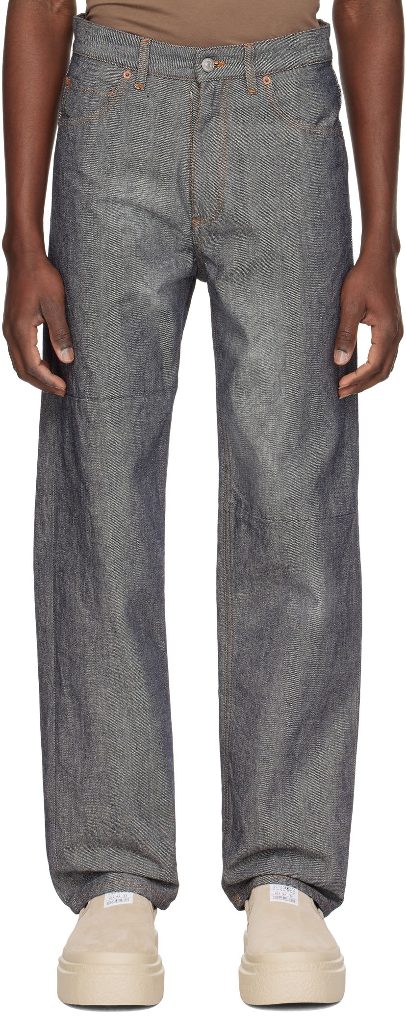 Kavbojke Maison Margiela MM6 Maison Margiela Straight-Leg Jeans Modra | SH0LA0018 M30015