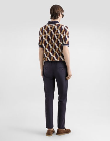 Hlače Dolce & Gabbana Dolce & Gabbana Silk and Gabardine Trousers Črna | GV4EETFUTAXB3681, 2