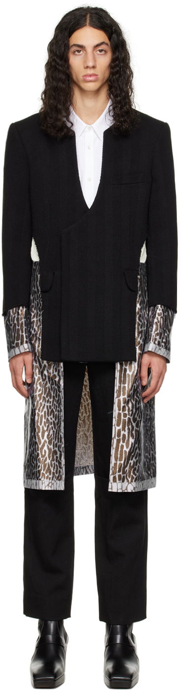 Plašči Comme des Garçons Layered Wool Coat Črna | PJ-J012-051-1-1, 0