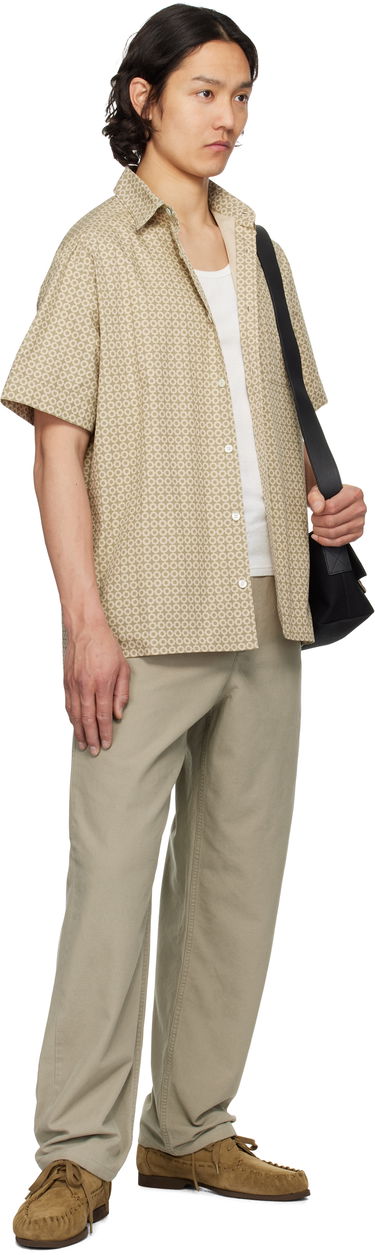 Srajce A.P.C. A.P.C. Ross Geometric-Print Short-Sleeve Shirt Bež | COHFY-H12541, 3