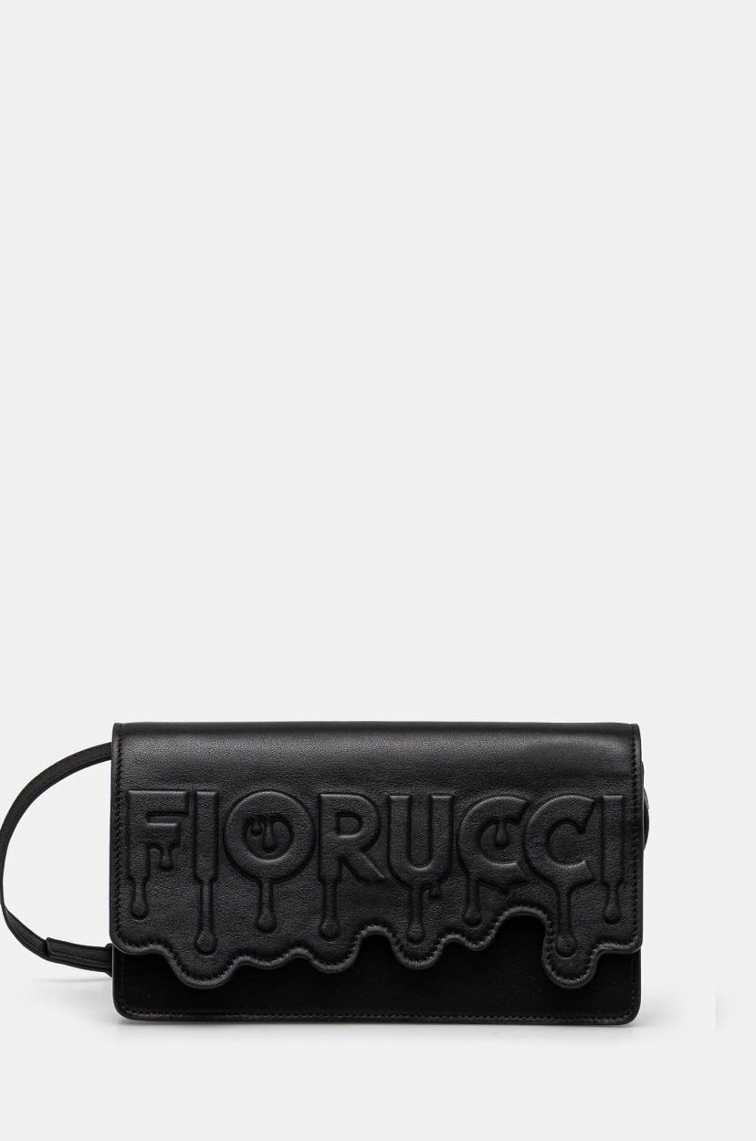 Torbica Fiorucci Black Leather Shoulder Bag Črna | U01FPABA208LE01BK01