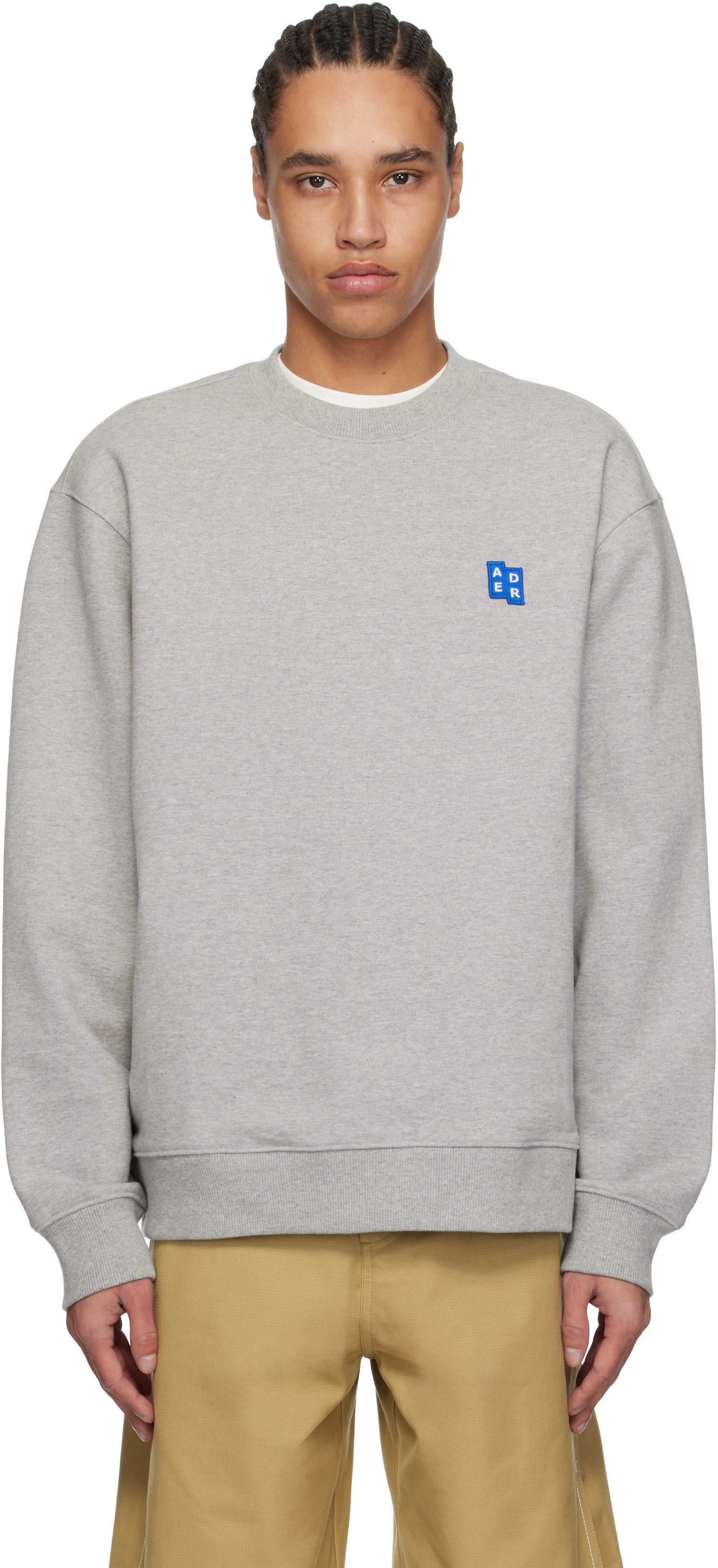 Pleteni pulover ADER ERROR ADER error Significant TRS Tag 01 Sweatshirt Siva | BO42FYSW0101GR, 0