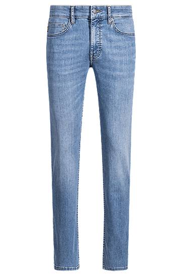 Kavbojke BOSS Delaware Slim-Fit Soft-Motion Denim Jeans Modra | 50537800