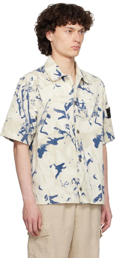 Srajce Stone Island Stone Island Scan Camo Stretch Ripstop Shirt Bež | K1S15 1100012 S00E1, 1