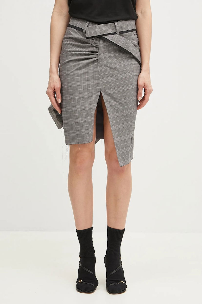 Krila Ottolinger Ottolinger Drape Pencil Mini Skirt Siva | 123.300523.02
