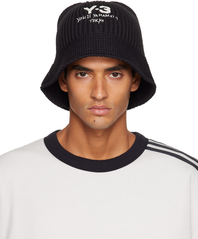 Klobuk Y-3 Y-3 Heritage Knit Bucket Hat Črna | JX8305