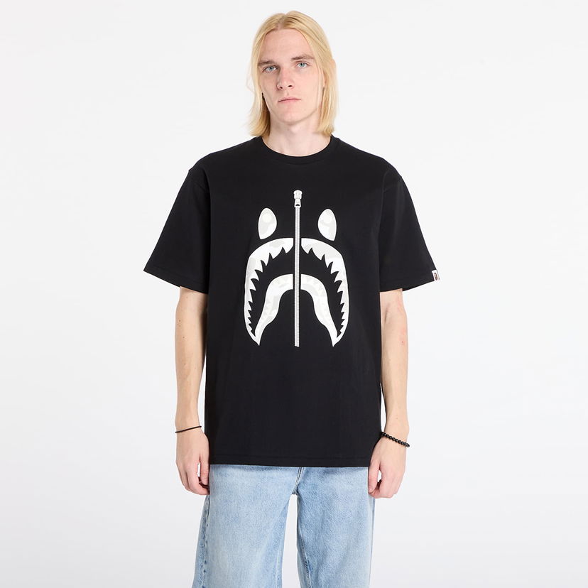 Majica BAPE City Camo Shark T-Shirt Črna | 001TEL801027MBLK