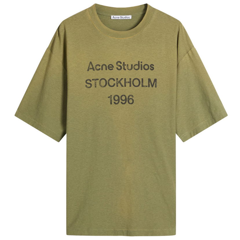 Majica Acne Studios Men's Exford U 1996 T-Shirt, Size X-Small Zelena | CL0196-AB7