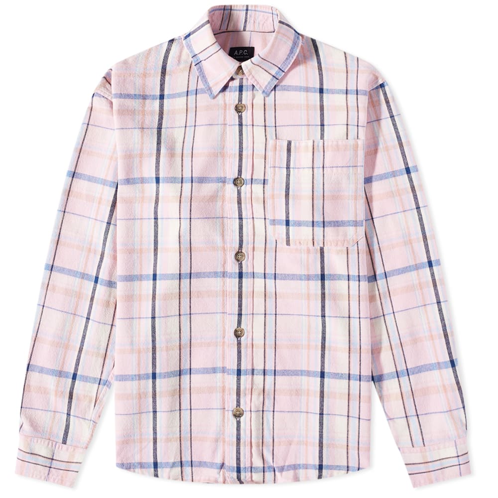 Jakna A.P.C. Basile Check Overshirt Roza | COGBX-H02709-FAA, 0